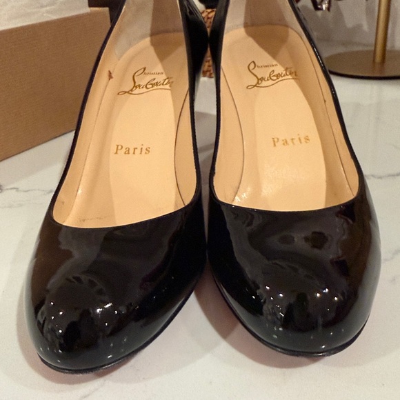 Christian Louboutin Simple 70 Black Patent Leather Heels - Picture 10 of 10